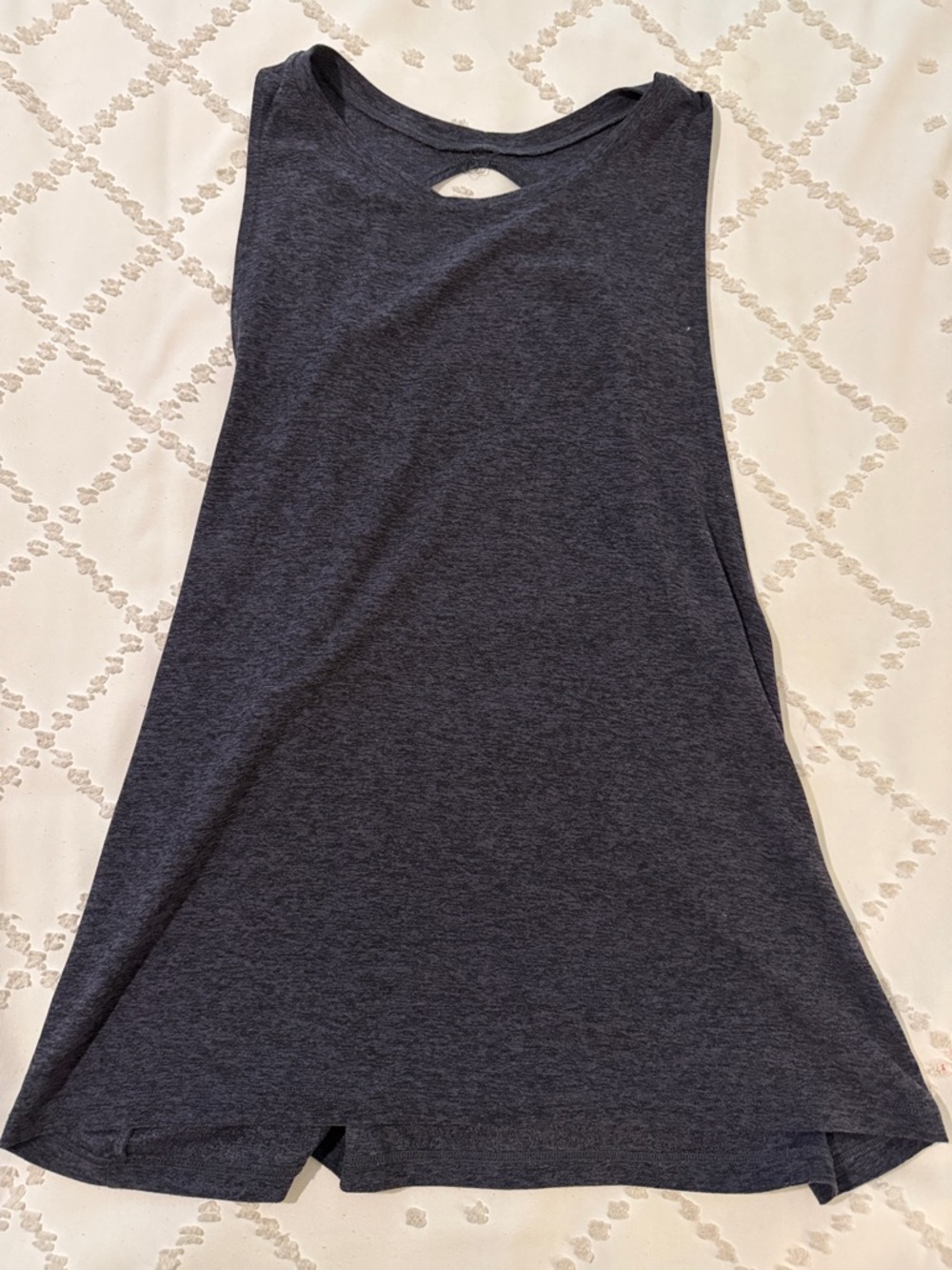 Beyond Yoga Dark Charcoal Gray Cutout Tank Top